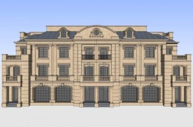 Classical Style Stacked Villa Model in SketchUp-BIM WORLD