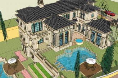 SketchUp Villa Model: Stacked European Classical Style Villa-BIM WORLD