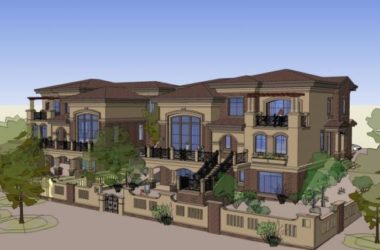 SketchUp Double Split Villa Model in European Classical Style-BIM WORLD
