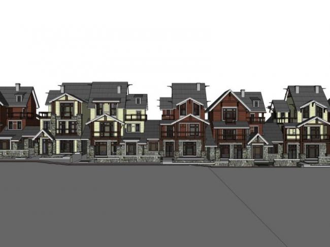 Modern Multi-Row Villa Model in SketchUp