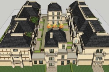 Modern Multi-Unit Villa Model in SketchUp-BIM WORLD