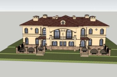 Modern Courtyard Villa Design in SketchUp-BIM WORLD