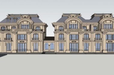 Classical Style Townhouse Villa Model in SketchUp-BIM WORLD