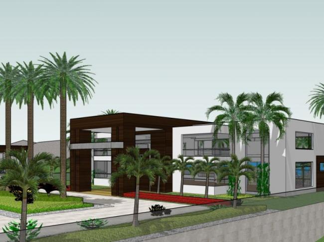 Modern Solo Villa Model in SketchUp