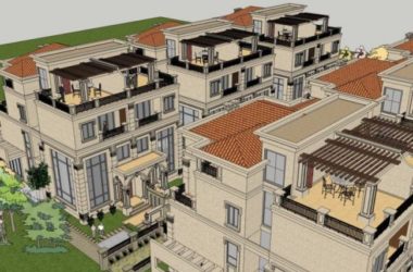 Modern Multi-Row Villa Design in SketchUp-BIM WORLD
