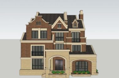 Classical Single-Family Villa Model in SketchUp-BIM WORLD