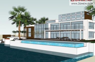 Modern Solo Villa Design | SketchUp 3D Model-BIM WORLD