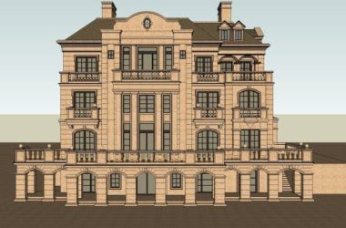French Classical Stacked Villa Model in SketchUp-BIM WORLD