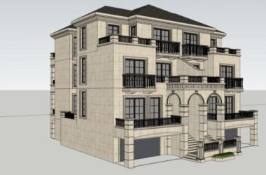 Classical Twin Villa Model in SketchUp-BIM WORLD