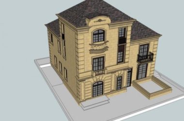 SketchUp Model of a French-Style Classical Detached Villa-BIM WORLD