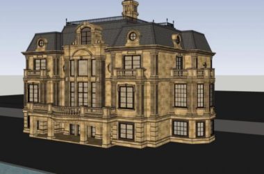 SketchUp Villa Models: Solo Villa, Clubhouse, and French-Style Designs-BIM WORLD