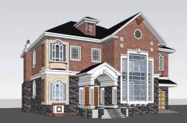 Modern Solo Villa Design in SketchUp Model-BIM WORLD
