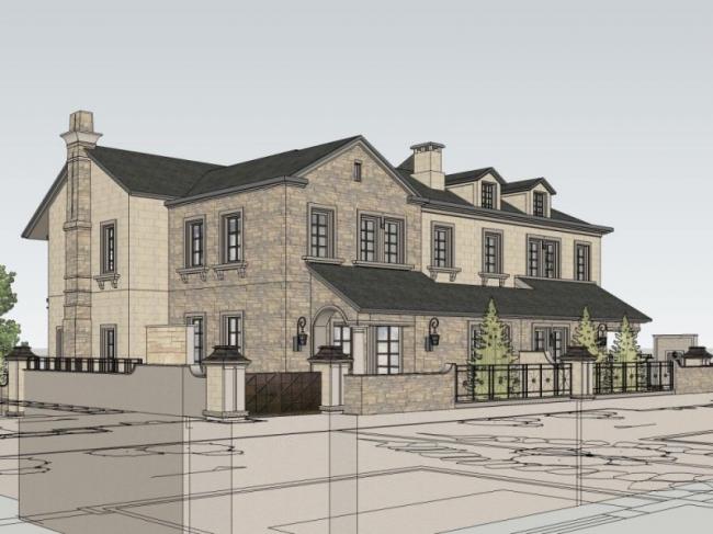 Modern Twin Villa Design in SketchUp