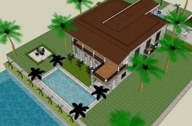 French-Style Single Family Villa Model in SketchUp-BIM WORLD