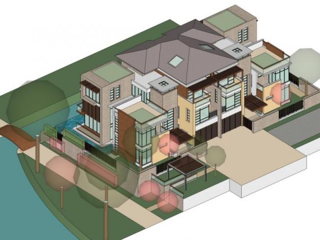Modern Stacked Villa Model in SketchUp