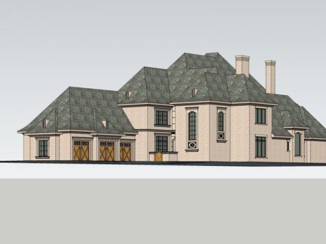 Modern Multi-Row Villa Model in SketchUp