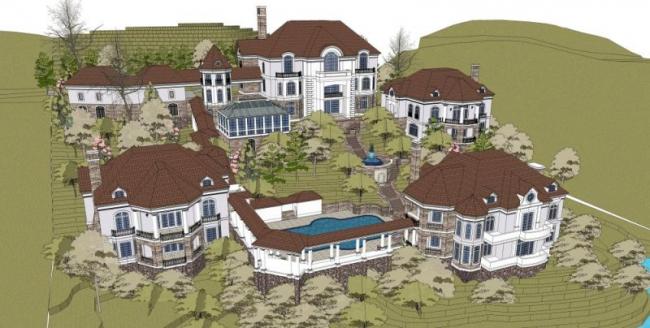 Modern Stacked Villa Design in SketchUp