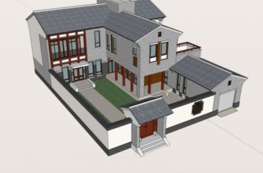 SketchUp Model of a Traditional Chinese Solo Villa-BIM WORLD