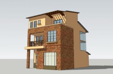 Modern Solo Villa Design | SketchUp 3D Model-BIM WORLD