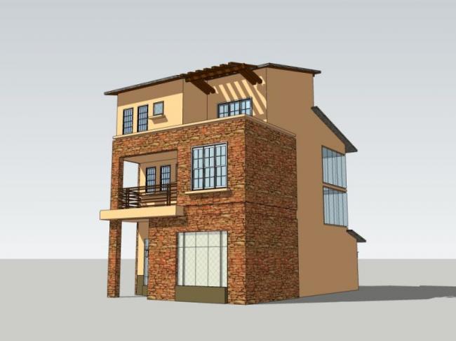 Modern Solo Villa Design | SketchUp 3D Model