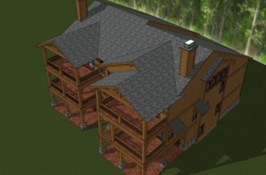 Modern Twin Villa SketchUp Model-BIM WORLD