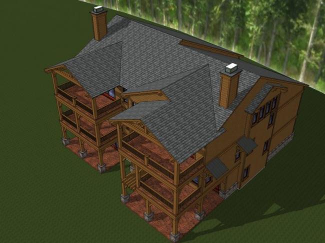 Modern Twin Villa SketchUp Model