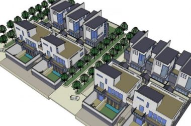 Modern Chinese Style Multi-Row Villa SketchUp Model-BIM WORLD