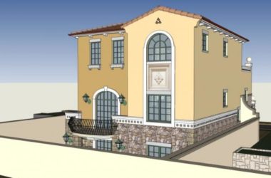 Modern Solo Villa Design in SketchUp Model-BIM WORLD