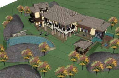 Southeast Asian Style Stacked Villa SketchUp Model-BIM WORLD