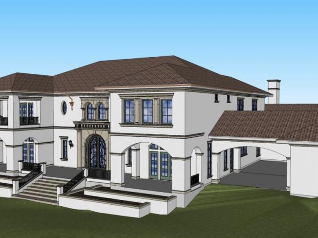 Modern Solo Villa SketchUp Model