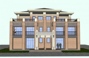 Modern Twin Villa Design | SketchUp Model-BIM WORLD