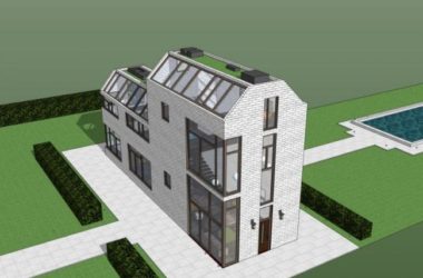 Modern Solo Villa Model in SketchUp-BIM WORLD