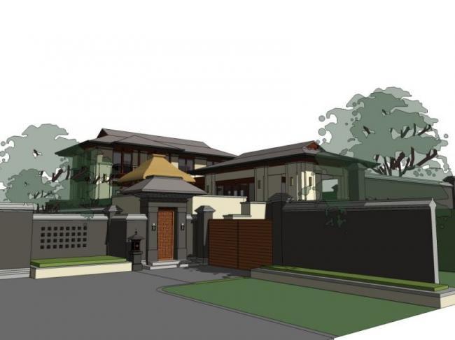 Modern Stacked Villa Design | SketchUp 3D Model