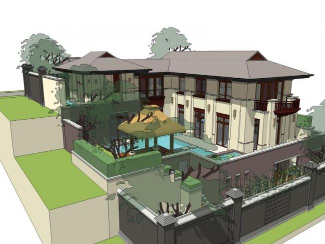 Modern Solo Villa Design | SketchUp 3D Model