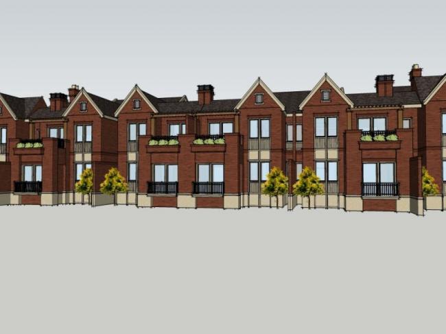 Modern Multi-Row Villa Design in SketchUp