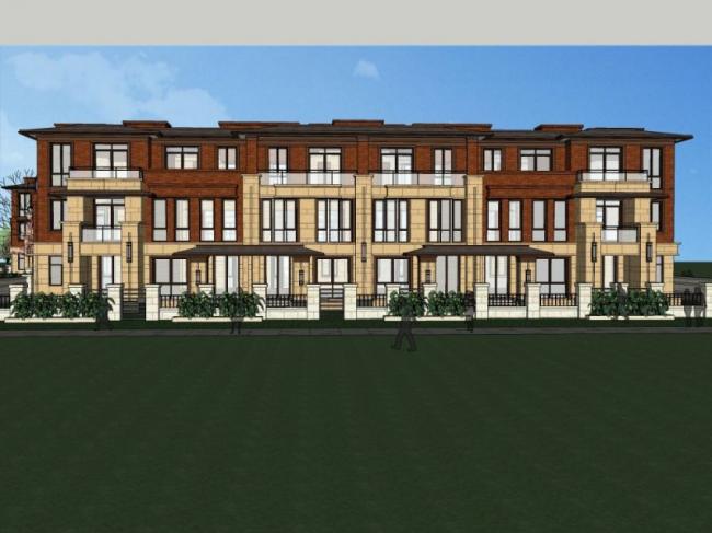 Modern Multi-Row Villa Model in SketchUp