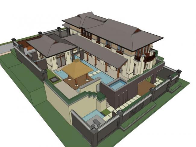 Modern Solo Villa Design | SketchUp Model Showcase