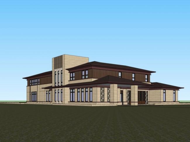 Modern Chinese-Style Solo Villa SketchUp Model