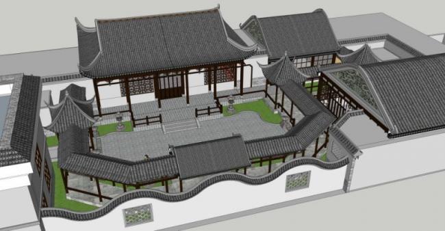 Chinese-Style Solo Villa SketchUp Model