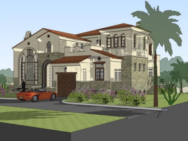 European-Style Solo Villa SketchUp Model