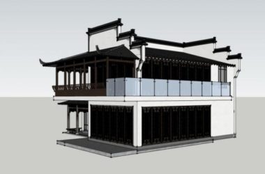 Chinese-Style Solo Villa Model in SketchUp-BIM WORLD