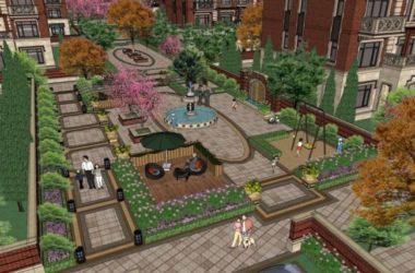 British-Style Villa Cluster Model in SketchUp-BIM WORLD