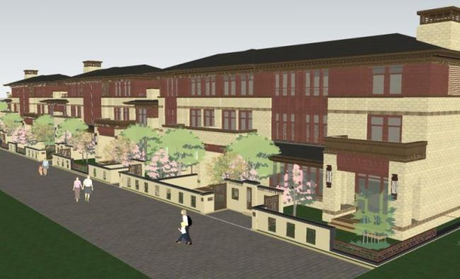 SketchUp Villa Model: Modern Chinese-Style Row Houses