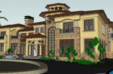Spanish Style Single Family Villa Model in SketchUp-BIM WORLD