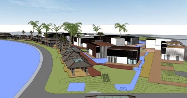 Southeast Asian Style Vacation Villa Cluster | SketchUp Model