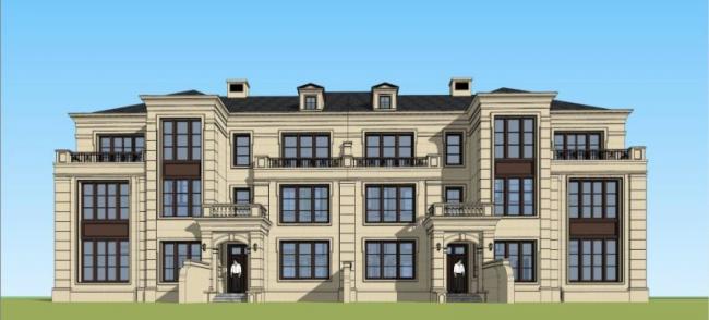 Modern Twin Villa Design | SketchUp 3D Model