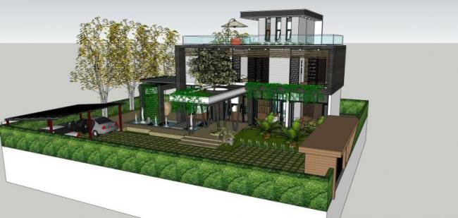 Modern Solo Villa Design | SketchUp 3D Model