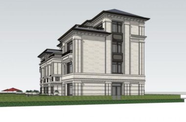 Classical Twin Villa Model in SketchUp-BIM WORLD