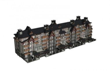 Classical Style Townhouse Villa Model in SketchUp-BIM WORLD
