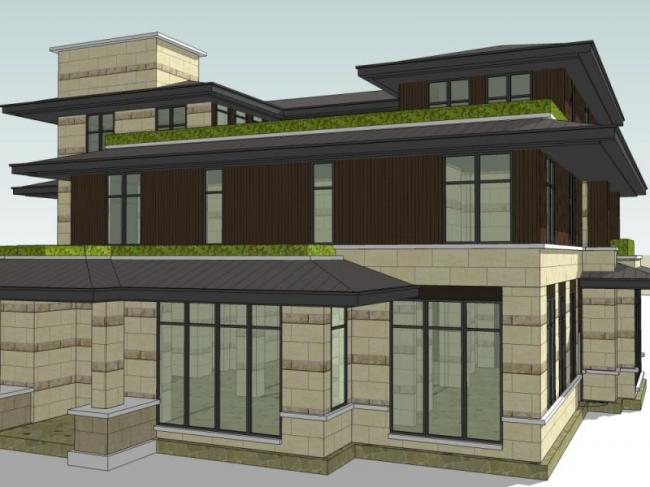 Modern Solo Villa Design in SketchUp Model